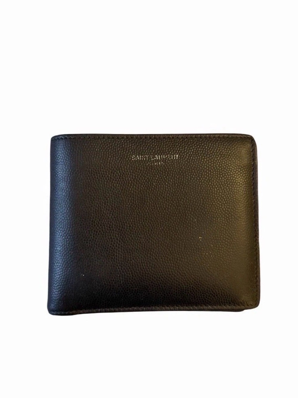 Saint Laurent Black Pebbled Leather Card Sleeve - Picture 3 of 5